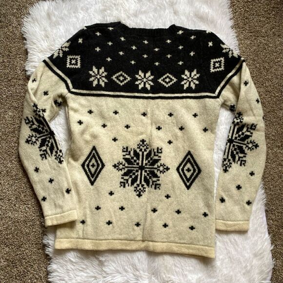 Telluride Sweater Lambs Wool Fair Isle Winter Warm Crew Neck Women’s Size Large - Picture 2 of 7